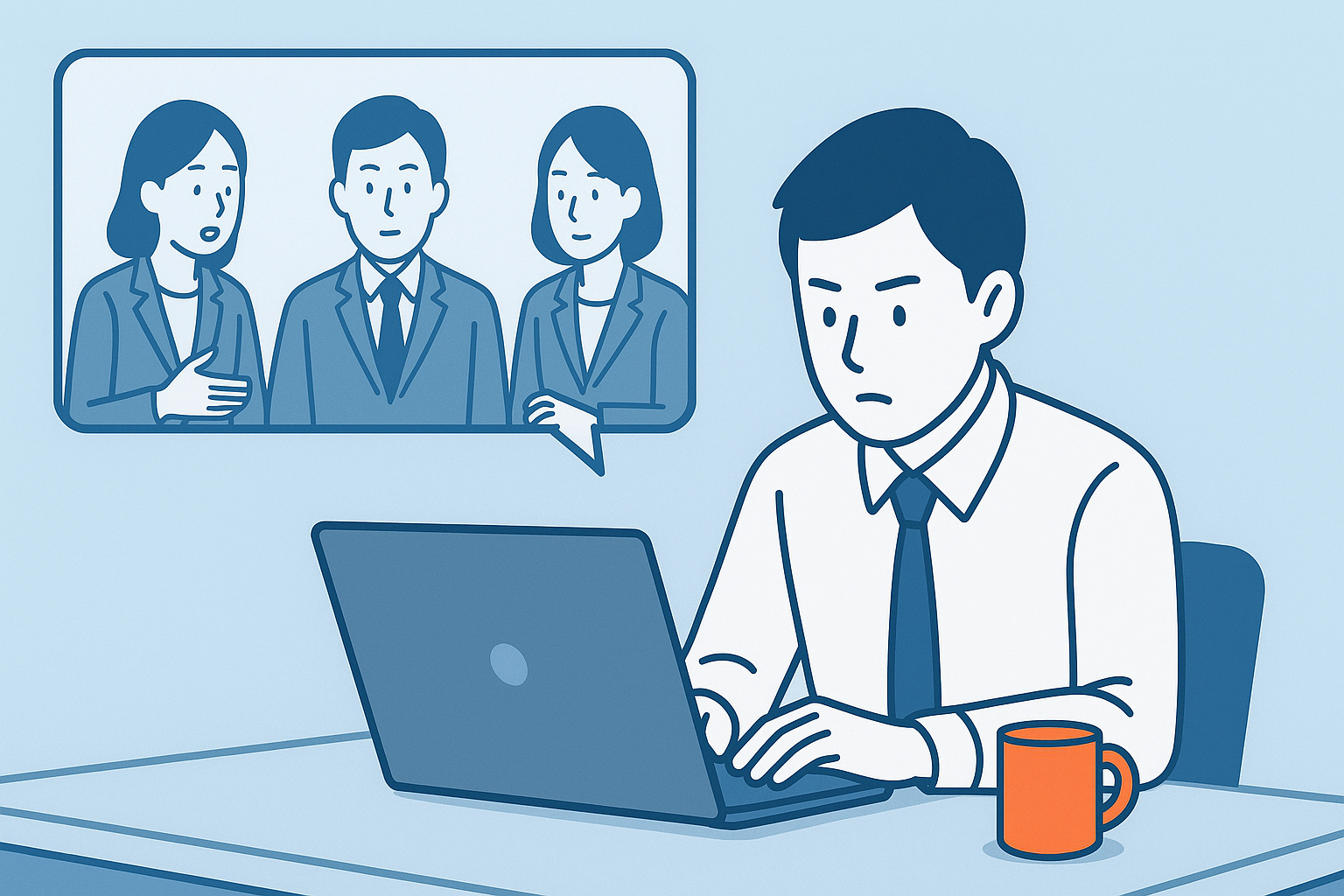 少数で作業を引き受けている社員のイメージ